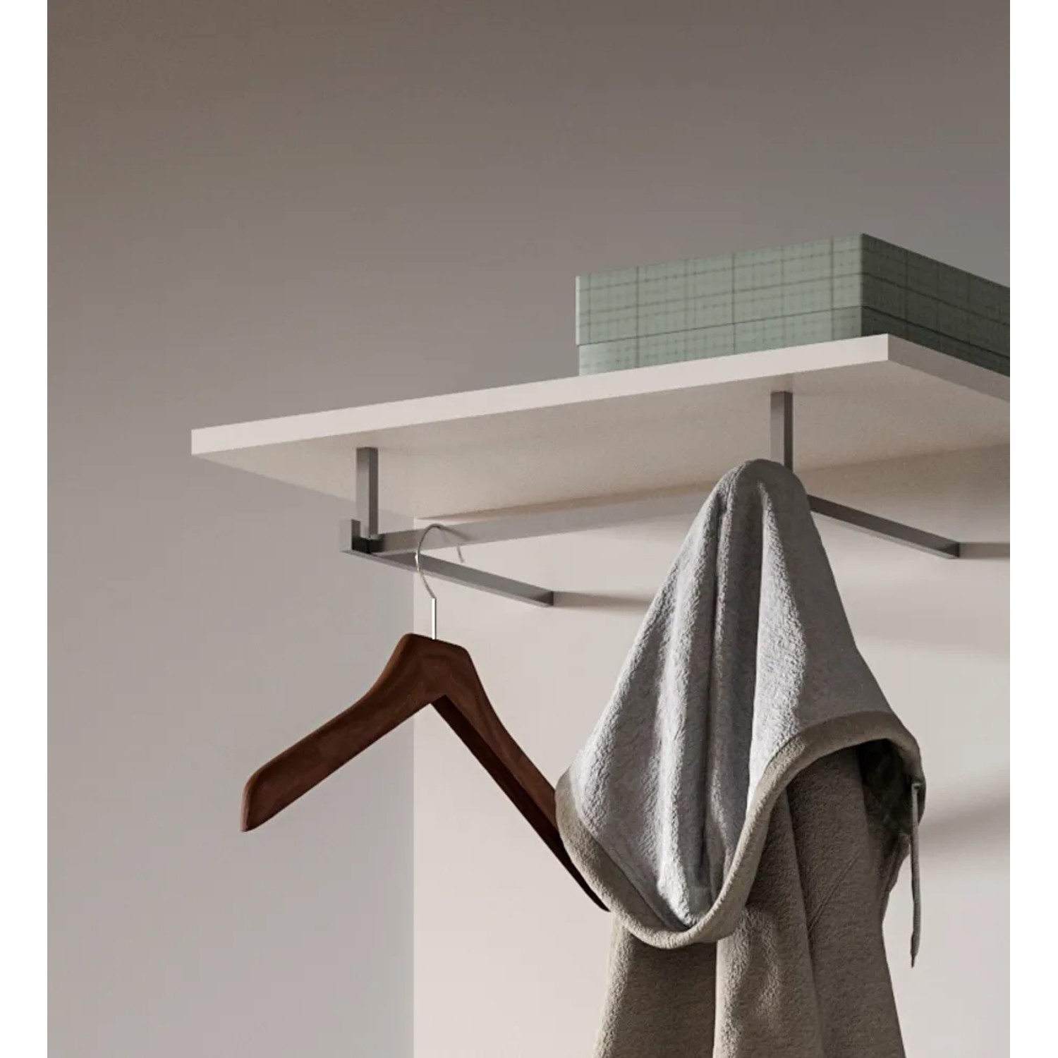 Inn.Furn Garderobenpaneel Weiß 55 cm mit Kleiderstange Grazie_4