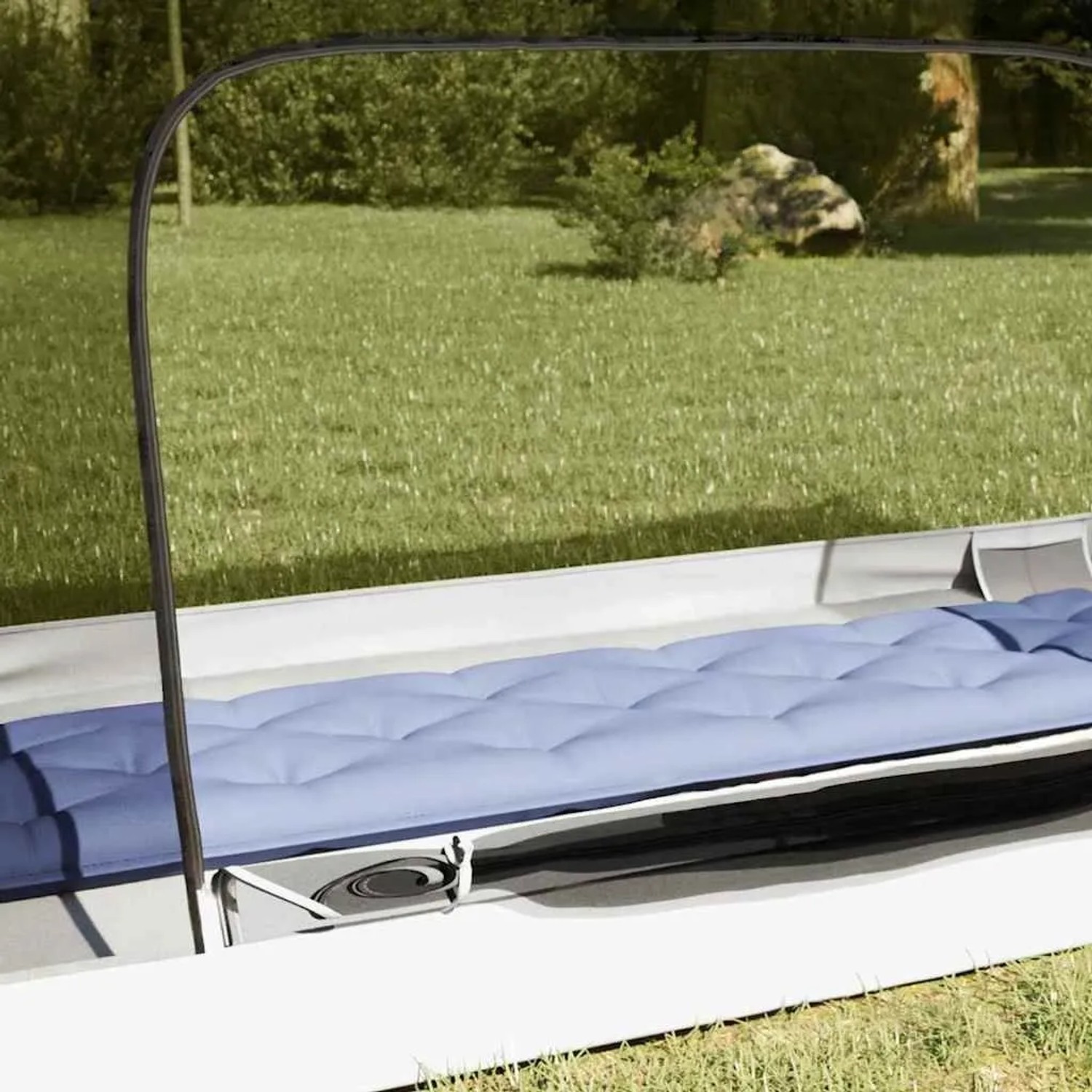 Schwarzes vidaXL Innenzelt 220x128x110cm aus Netzstoff für Camping & Outdoor.