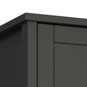 Detailaufnahme: ebuy24 Tromsø Kleiderschrank, 2-türig, kaffeefarben. Schrank mit skandinavischem Design.