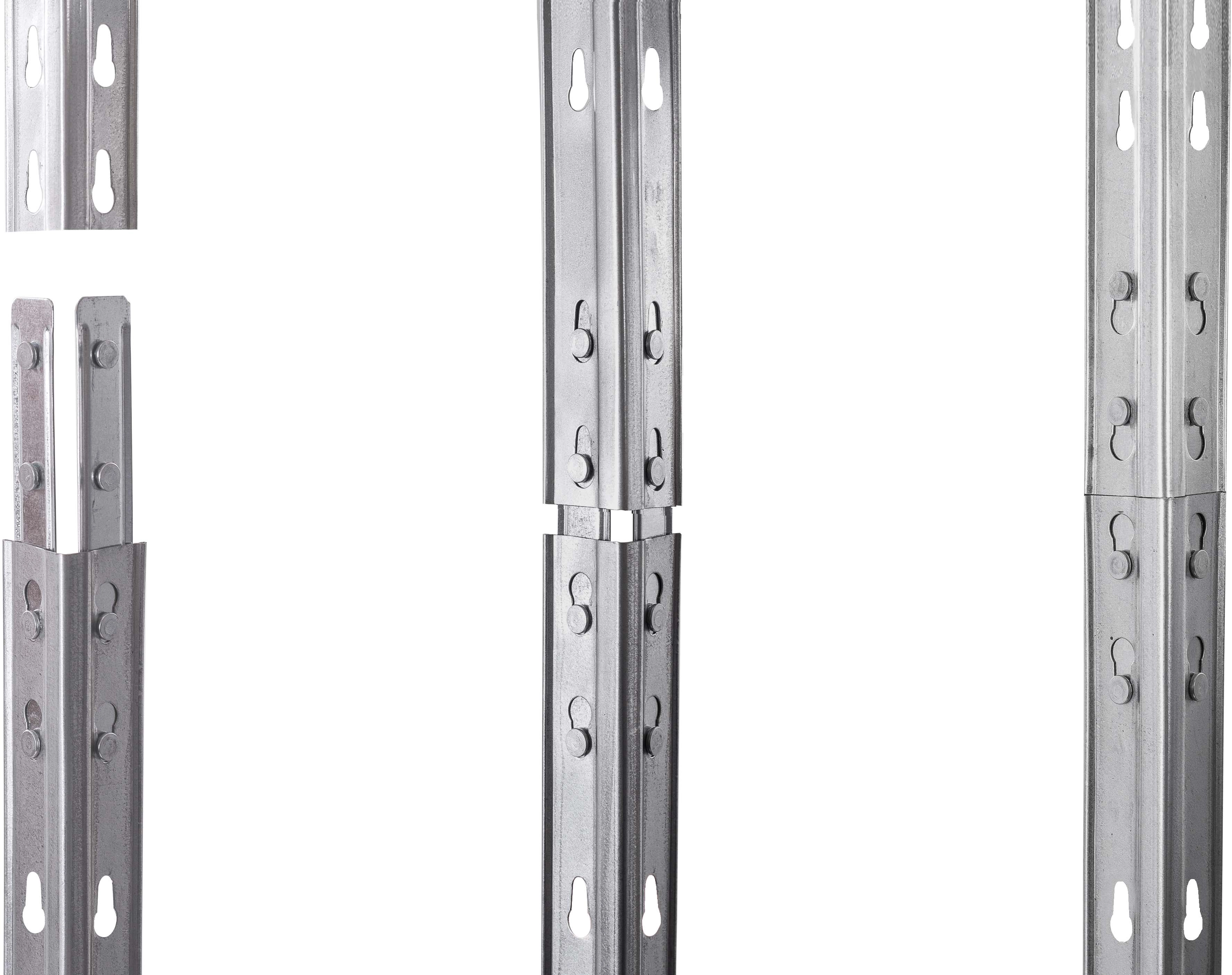 Schwerlast-Steckregal bei 4 Stahlgitter-Böden Shelving Rivet B mit 180x90x45 Ar OBI Wire kaufen