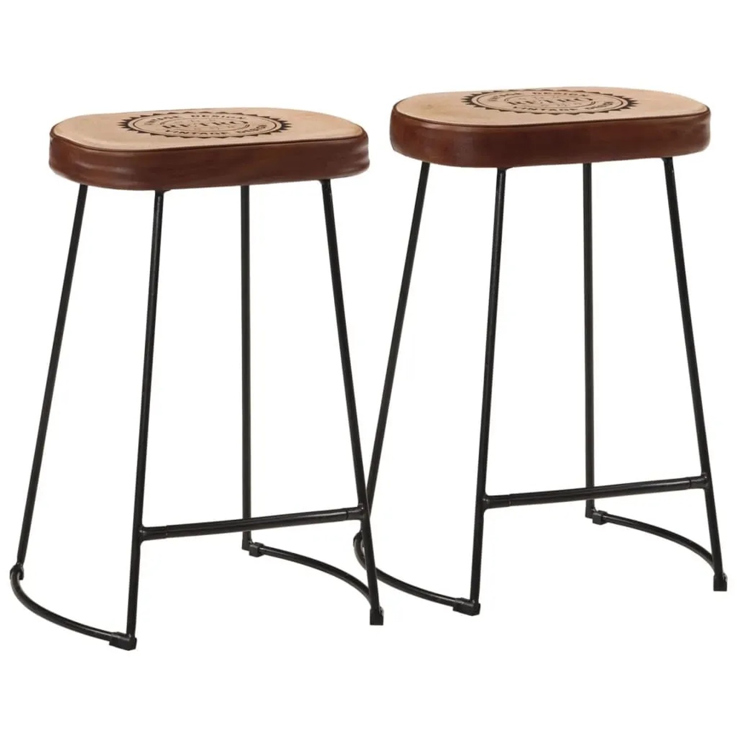 vidaXL Barhocker 2 Stk Dunkelbraun 41x29x62 cm 358926