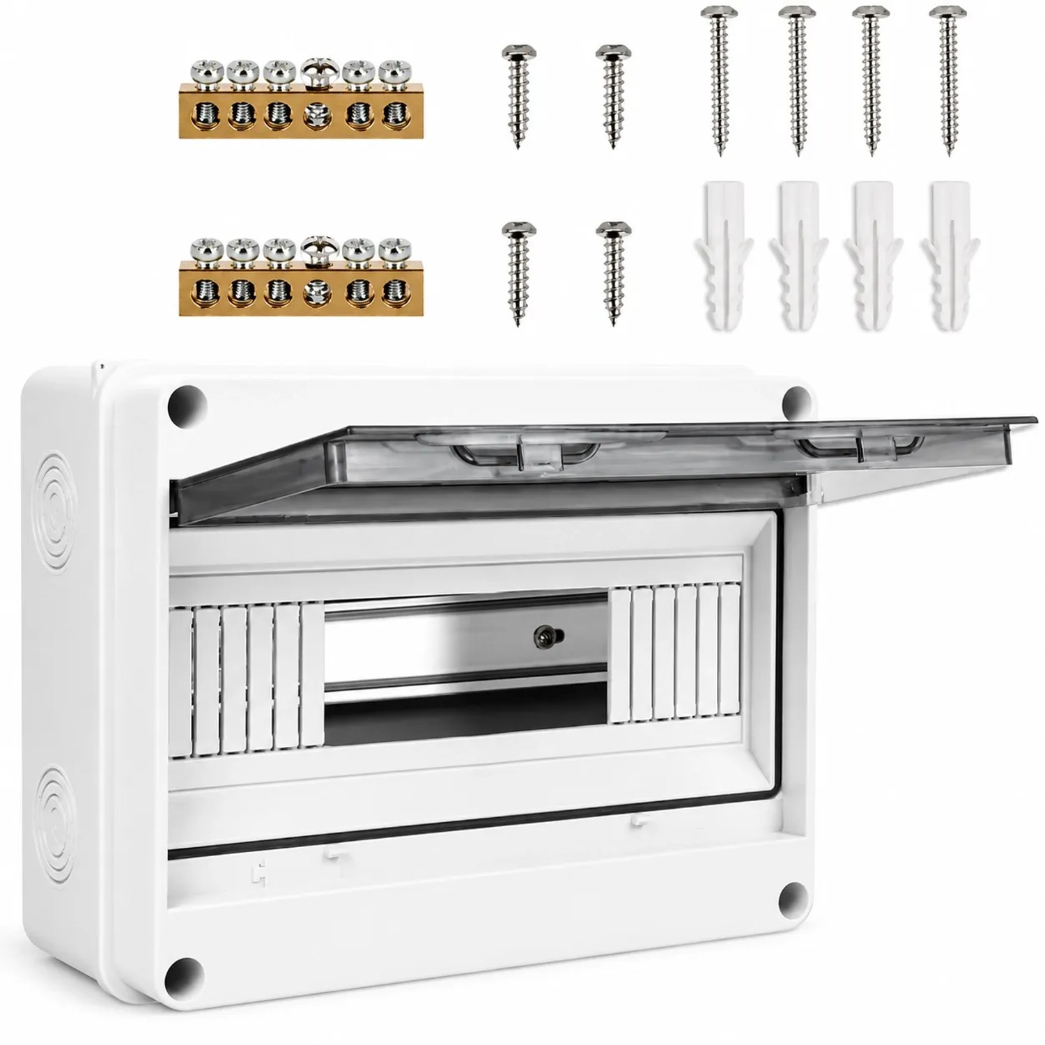 Kaiser Electronics Verteilerkasten Aufputz Modell 1 12-fach IP65 mit Klemmen für Außenbereich