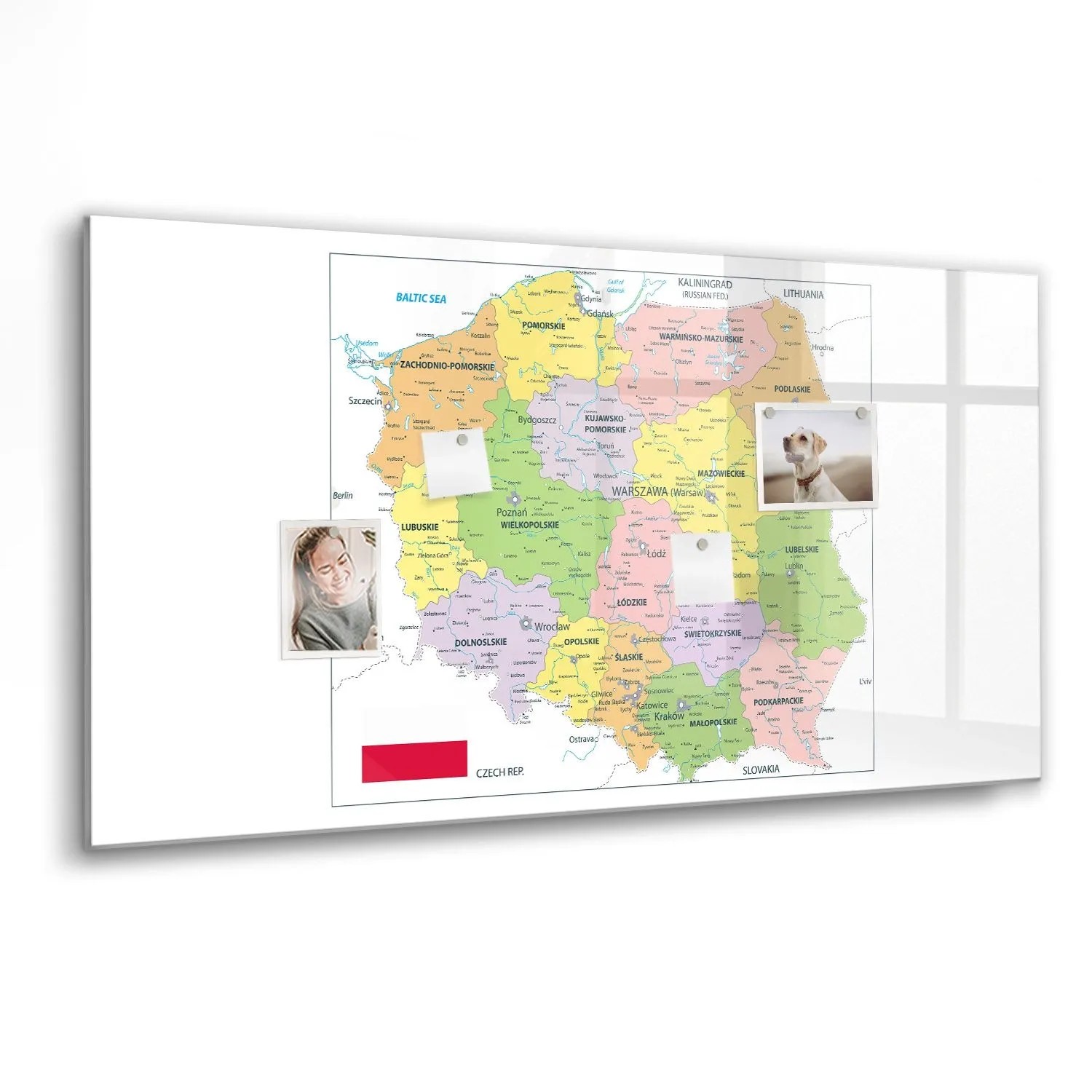 Tulup Magnettafel Beschreibbar Karte Von Polen 120x60 cm Magnettafel Küche günstig online kaufen