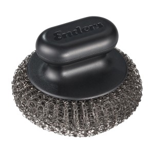 Enders Bürste aus dem Plancha-Set, Grillutensil mit schwarzem Griff und Edelstahlgewebe.