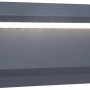 Graue Lutec LED Außenwandleuchte Helena mit indirektem Licht für Wege und Einfahrten.