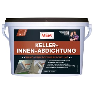 Eimer MEM Keller-Innen-Abdichtung 5 kg, 2-komponentig, für Wand- und Bodenabdichtung im Keller.