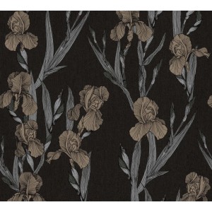 Tadessi Tapete Floral M1-No.1374 Vliestapete in Schwarz