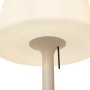 QAZQA Moderne Außenstehleuchte Beige mit Weißem Schirm IP44 Big Virginia_5