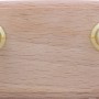 Siro Schlüsselleiste aus Buche mit 4 Messinghaken, 200mm Länge. Garderobenleiste aus FSC®-Holz.