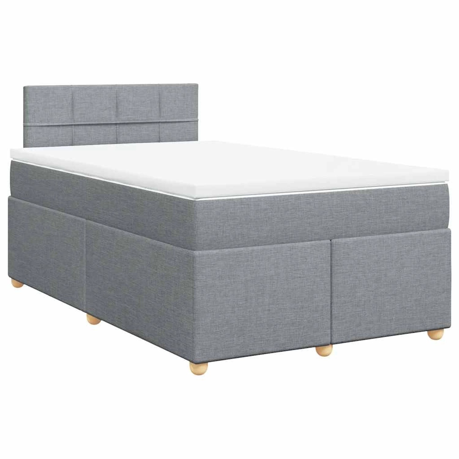 vidaXL Boxspringbett mit Matratze Hellgrau 120x190 cm Stoff 3286619 günstig online kaufen