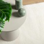 Cremefarbener Kurzflorteppich OVIEDO aus Polyester, weich und flauschig, im Wohnambiente mit Deko.