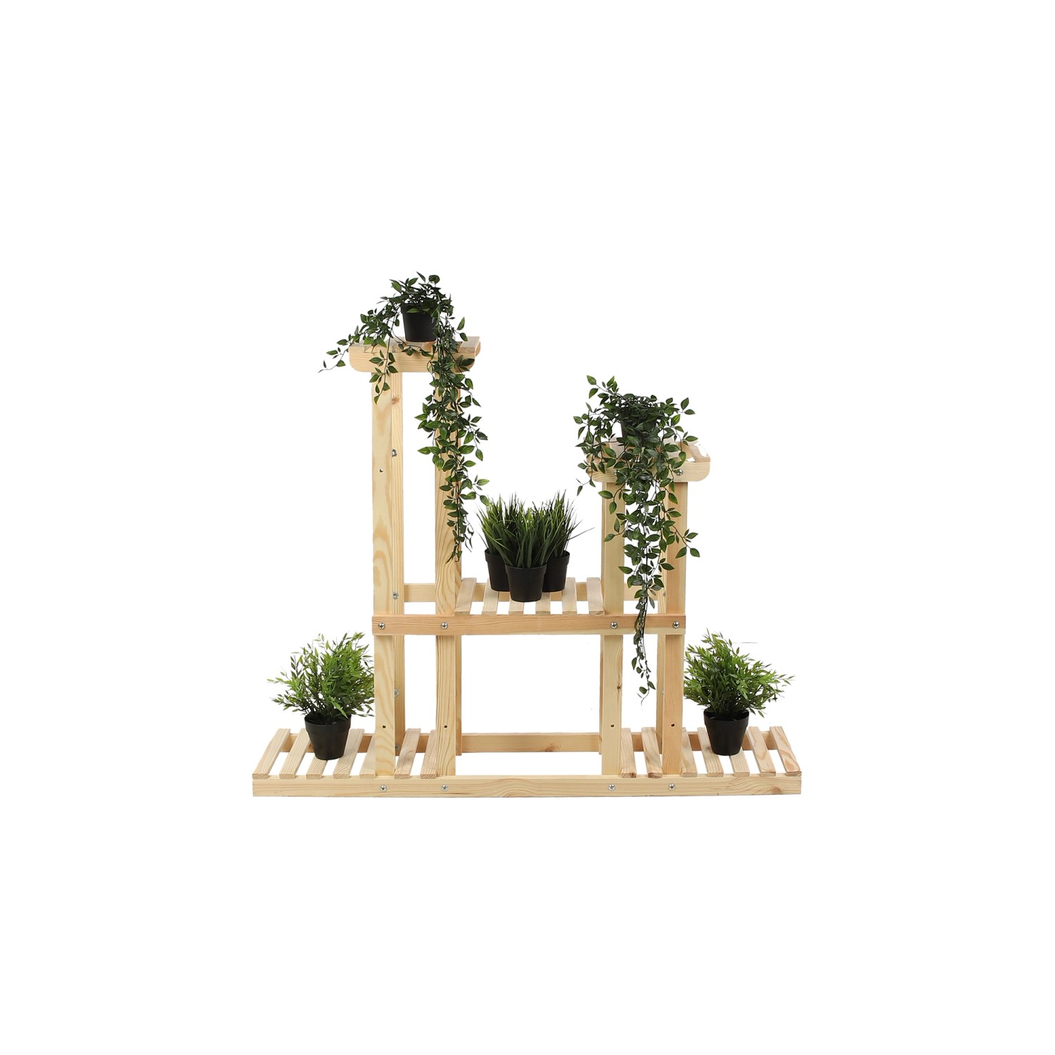 PROREGAL Blümenstande FLORANGE HxBxT 116x95x25cm 5 Ablagen Kieferholz Natur günstig online kaufen