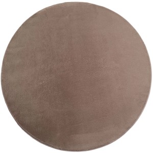Runder, kurzfloriger Teppich Joy von Ayyildiz in Mocca, Ø 120 cm.