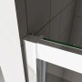 Detailaufnahme: Duschparadies Nischentür mit hochglanz verchromtem Rahmen und 8mm Nano Glas.