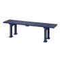 Blaue 3-Sitzer Gartenbank Kuba aus Kunststoff, witterungsbeständig und UV-beständig.