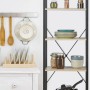 Relaxdays Standregal Industrial 6 Ablagen Braun Schwarz 180 cm x 50 cm x 35 cm_2