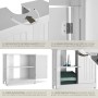 Tectake Waschbeckenunterschrank Jasper, weiß, mit 2 Fächern und Landhausstil-Design.