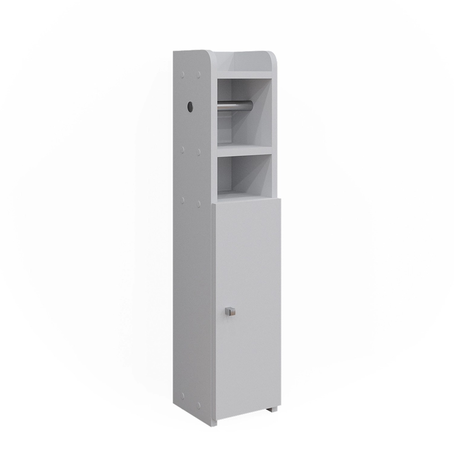 Vicco Toilettenpapierschrank Fynn Weiß 18 x 82 cm mit 1 Tür günstig online kaufen