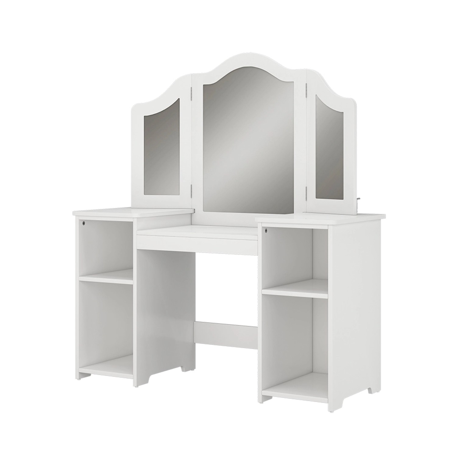 Vicco Schminktisch für Kinder Estella Weiß 105 x 117.9 cm Mit Spiegel günstig online kaufen