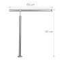 Relaxdays Treppengeländer Edelstahl Witterungsbeständig 80 cm_3