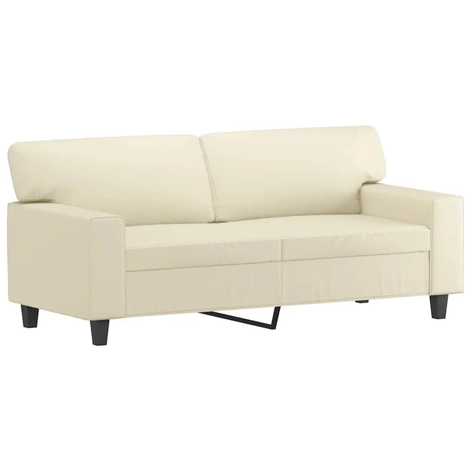 vidaXL 2-Sitzer-Sofa Creme 140 cm Kunstleder 359418 günstig online kaufen