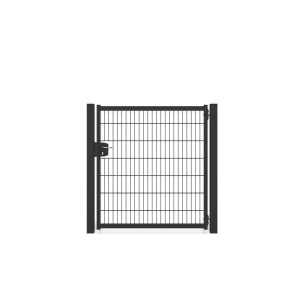 Zaunguru Gartentür Berlin, anthrazitgrau, mit Doppelstabmatte und Schloss.