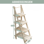 DELUKE Blumenleiter Holz TIMMI 4 Stufen für Blumentöpfe Pflanzentreppe Blumentreppe Tannenholz Leiterregal Pflanzen In Outdoor_2