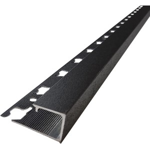 Arcansas Quadrat Fliesenschiene, Alu, dunkelgrau, 1,2x2,7x250 cm.