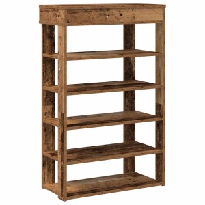 vidaXL Schuhregal Altholz-Optik 60x30x98 cm Holzwerkstoff 859930
