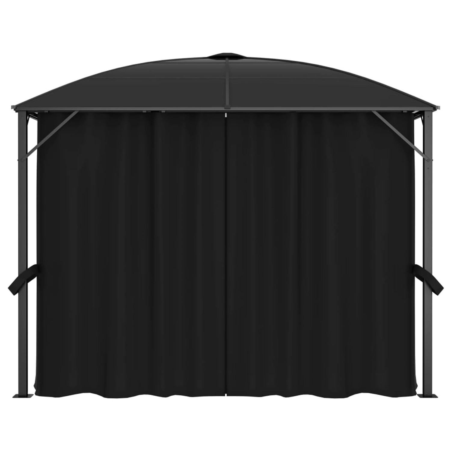 vidaXL Pavillon mit Vorhängen 300 x 300 x 265 cm Anthrazit