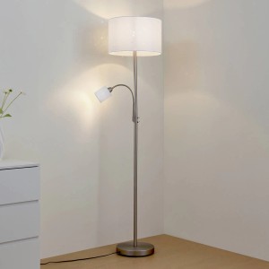 Lindby Stehlampe Jaileen 10035303 Modern in Weiß aus Metall 2-flammig E27 Wohnzimmerleuchte
