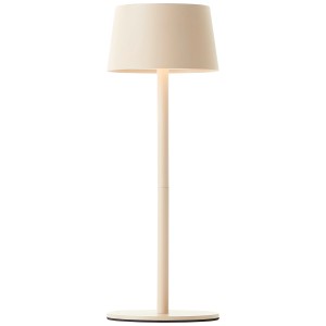 Beige Akku-Tischleuchte Jona, 25 cm, für Innen & Außen. Dekoleuchte mit Touchdimmer.