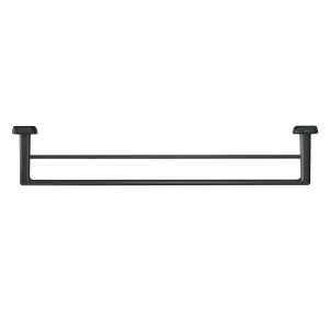 Schwarzer, doppelter Tiger Carv Handtuchhalter, 65,2 cm breit.