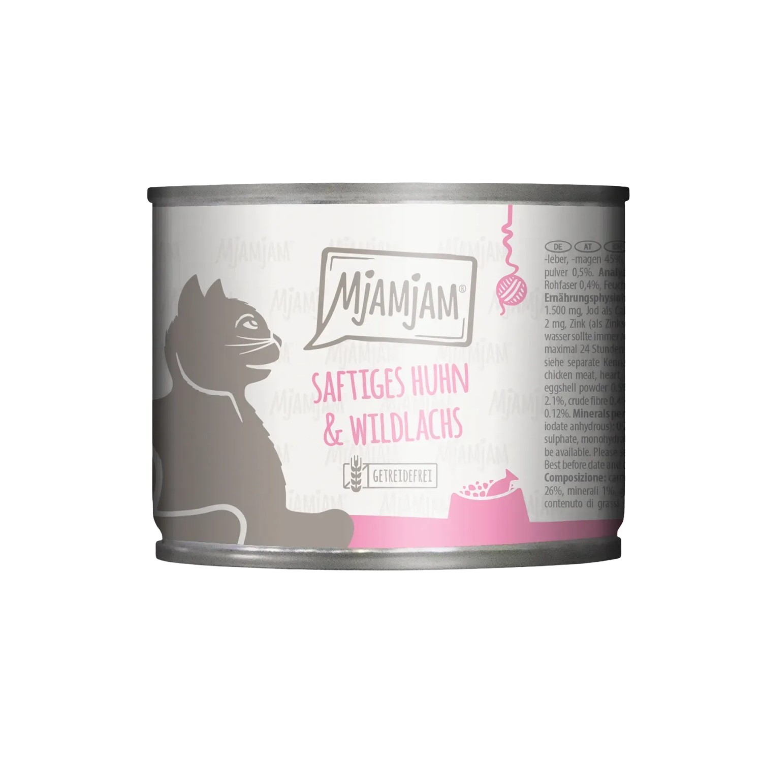 Mjamjam Katzen-Nassfutter Saftiges Huhn und Wildlachs 200 g