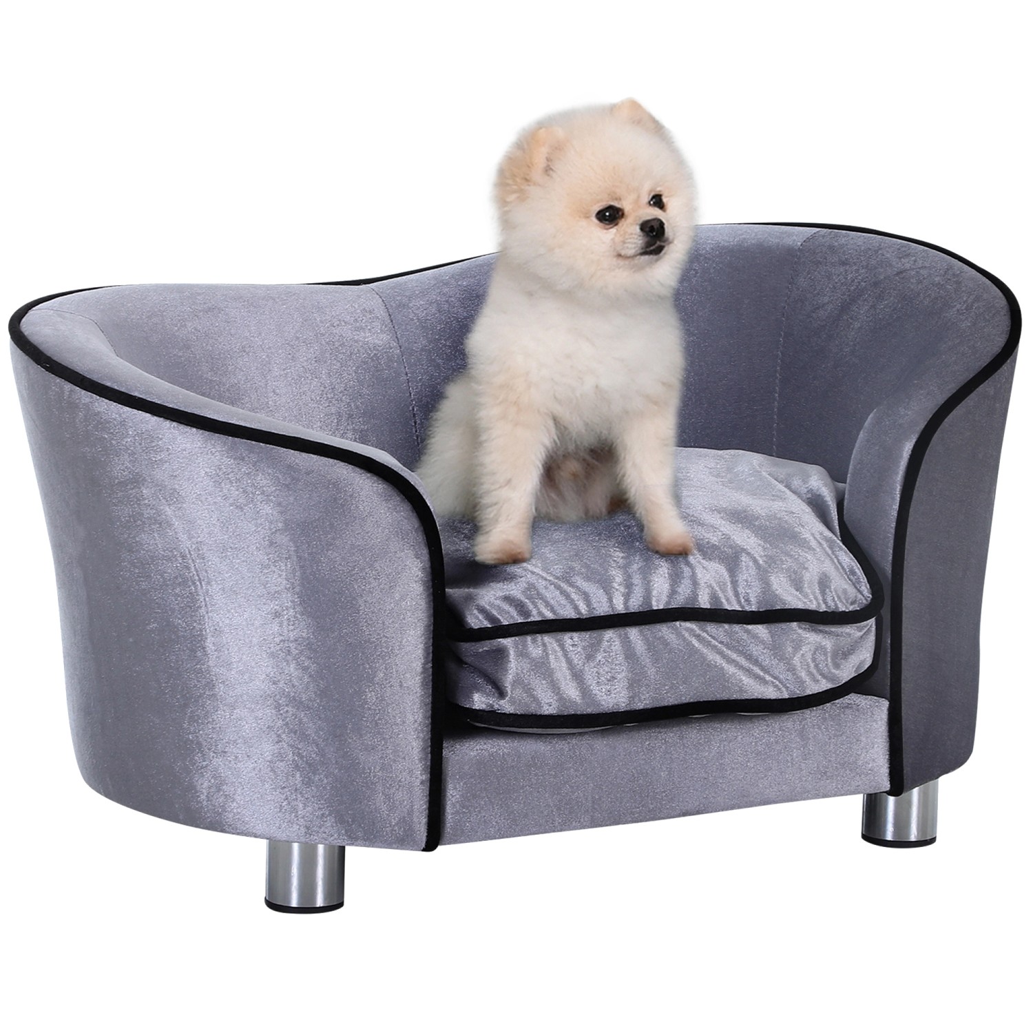 PawHut Hundesofa mit Kissen 69 x 49 x 38 cm