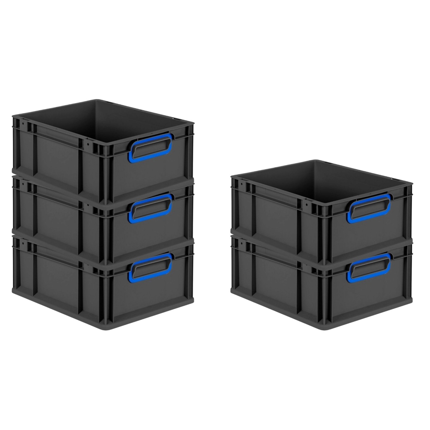 PROREGAL SparSet 5x Eurobox Nextgen Color HxBxT 17x30x40cm 16 Liter Griffe günstig online kaufen