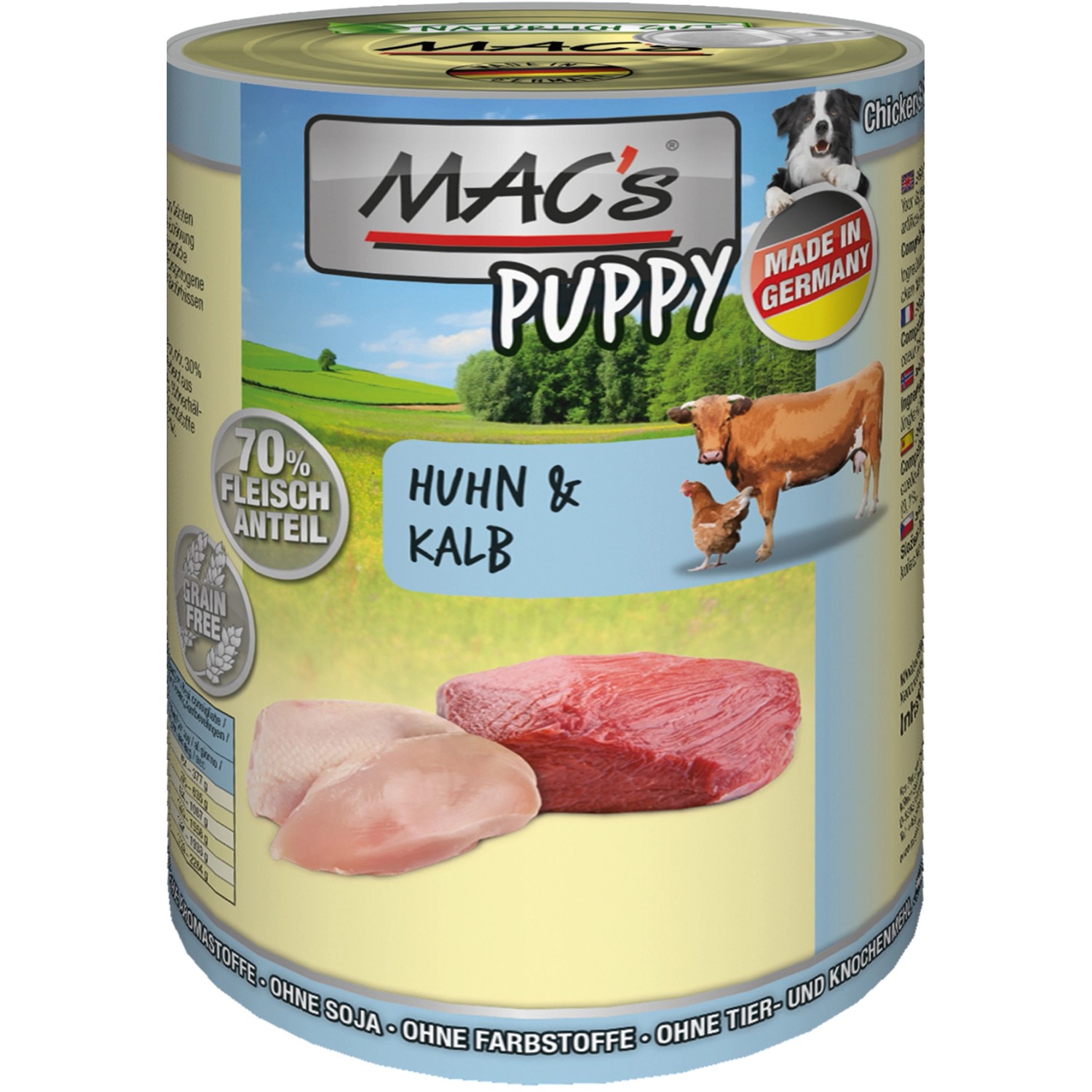 Mac's Hunde-Nassfutter Puppy Huhn und Kalb 400 g