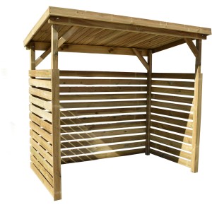 Weka Unterstellplatz Größe 1 aus Holz, ideal für Garten, Holz oder Fahrräder. Mülltonnenbox.