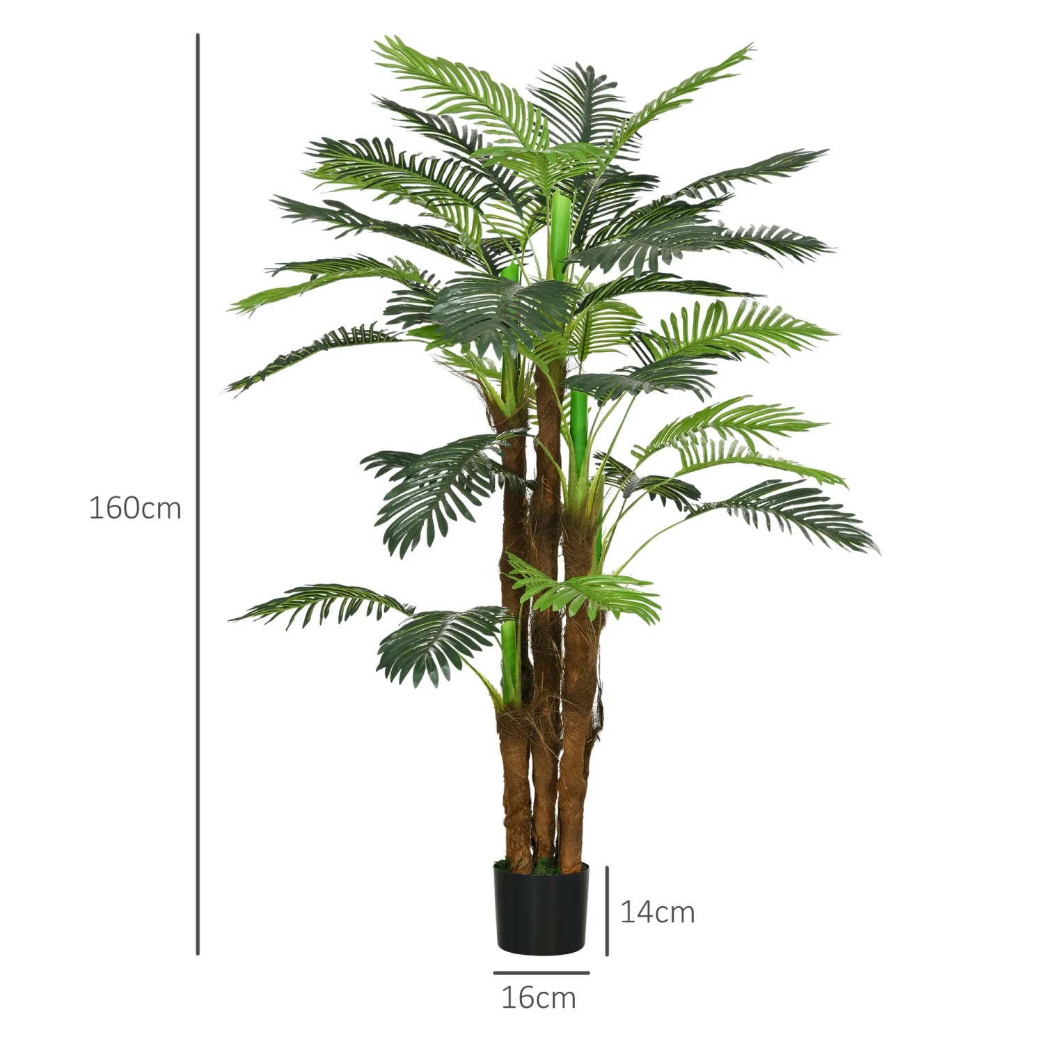 HOMCOM Knstliche Palme gro 160 cm mit Topf 16 cm kaufen bei OBI