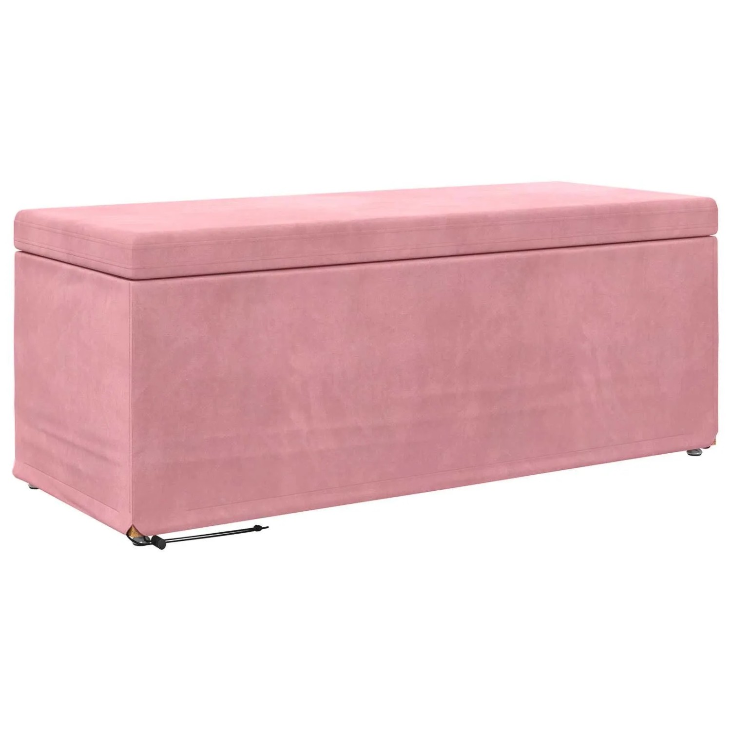 vidaXL Hocker Rosa 101 x 41 x 40 cm Samt und Engineering Holz 876798