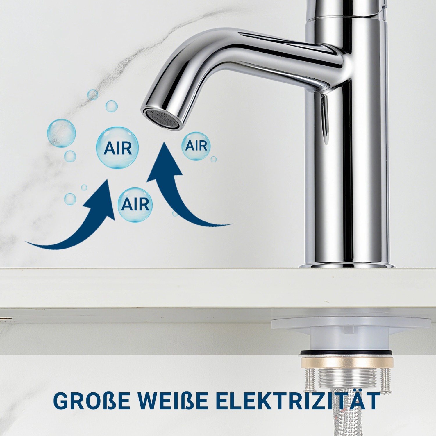 AICA Wasserhahn Chrom Bad Niedriger Waschtischarmatur Waschbecken Armaturen 304 Edelstahl Einhebelmischer Mischbatterie_8