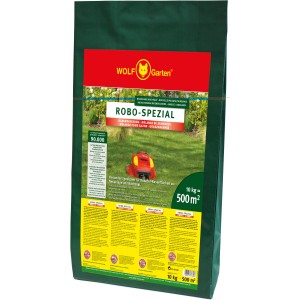 Sack Wolf-Garten Robo-Spezial-Rasen, 10kg, für Mähroboter optimiert, dichte Grasnarbe.