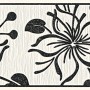 Selbstklebende Bricoflor Bordüre in Schwarz-Weiß mit Blumenmuster für Küche und Wohnzimmer.