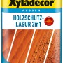Xyladecor Holzschutz-Lasur 2in1 Nussbaum, 4+1L Dose für den Außenbereich. Holzlasur mit Wetterschutz.