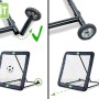 EXIT Kickback Multisport Rebounder XL mit Montage und Ball im Einsatz.