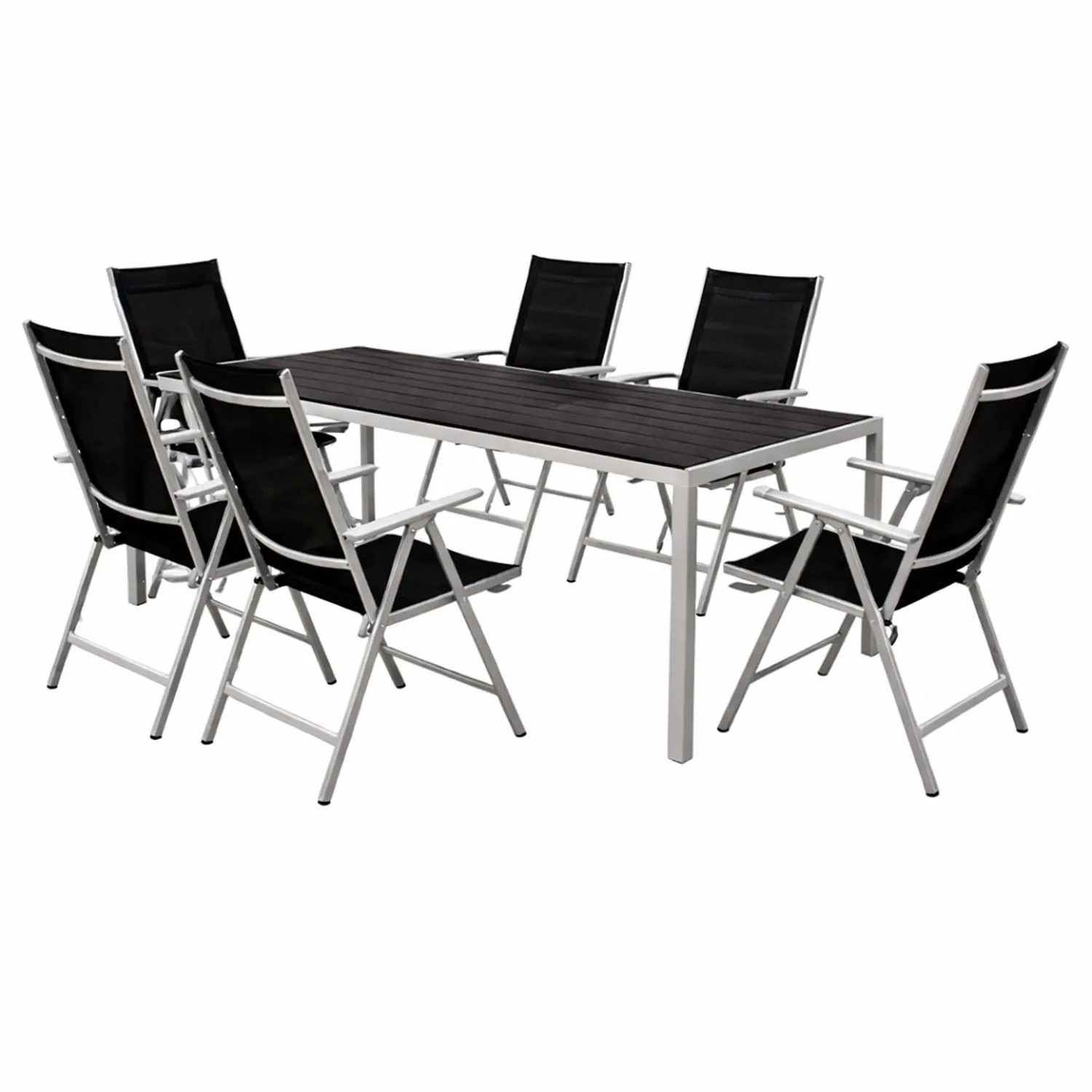 Mojawo 7tlg Outdoormöbel Set Gartenmöbel Gartengarnitur Polywood Gartentisc günstig online kaufen