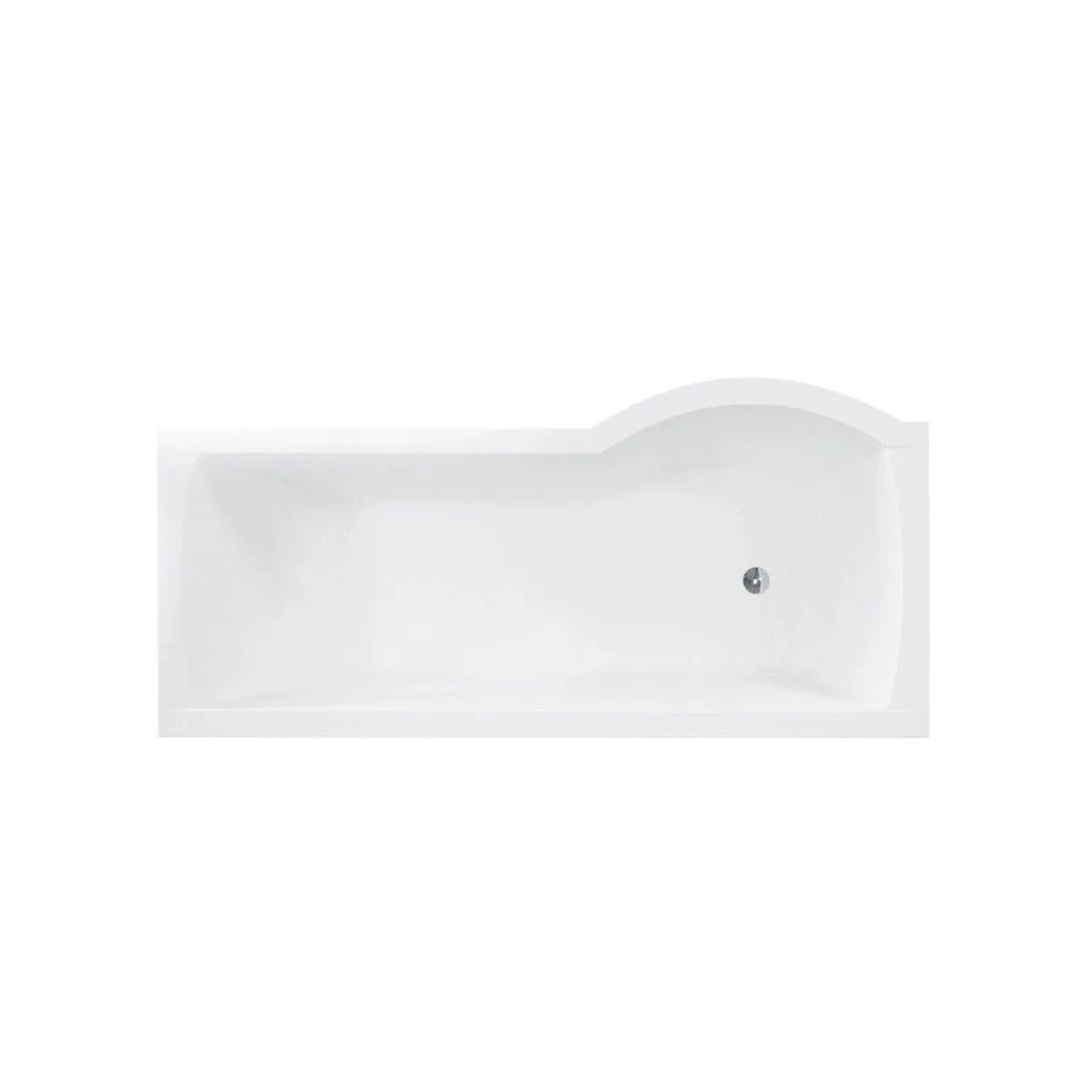 Bad Land Rechteck-Badewanne 160x70 Links mit Glasabtrennung inkl. Ablauf & Füße