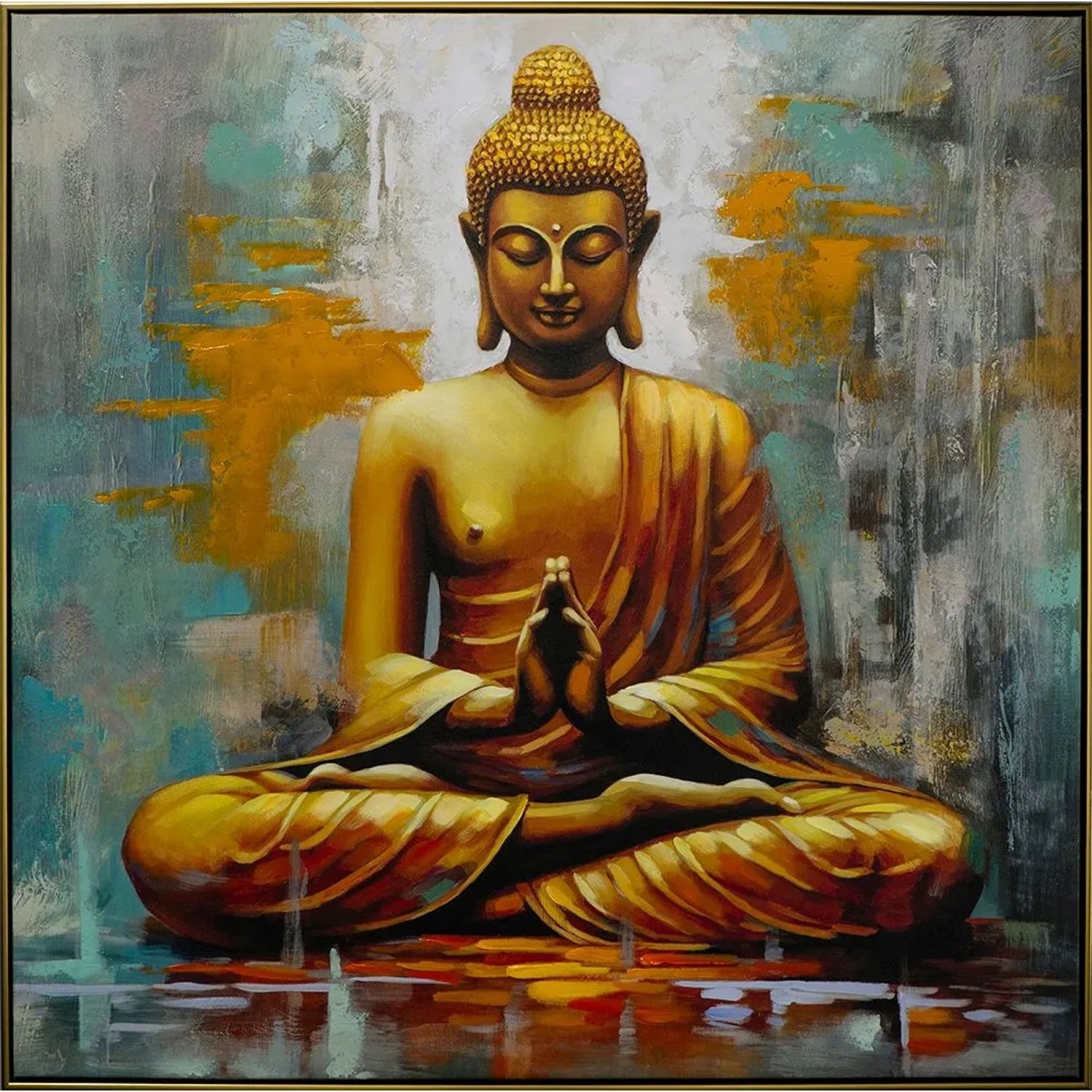 Art Universe Leinwandbild Buddha Meditation 102 x 102 cm