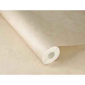 Rolle Rasch Vliestapete Factory V Uni in Warmbeige mit leichter Struktur und Metallic-Effekt.