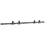 vidaXL Schiebetürbeschlag Set, 122 cm, Karbonstahl, für Schranktüren.